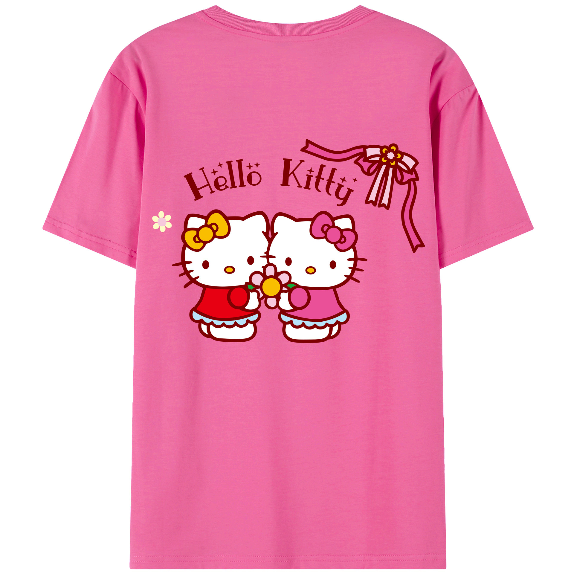 （画像用） Hello Kitty ハローキティ レディース半袖Tシャツ(バックプリント)